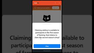 Claiming Airdrop is available to the second seasons Drop 🎁Cats Token Not Received 🤬 Cats Scam🤬 [upl. by Irehs632]