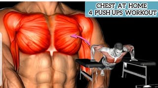 Chest Workout At Home chestworkout pushups gymmotivation [upl. by Oelc]