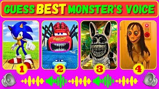 Guess The Monster Voice Sonic Boom McQueen Eater ZOOnomaly Momo Horror Coffin Dance [upl. by Franek]