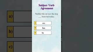 Subject Verb Agreement in English Grammar shorts [upl. by Aicirtac]