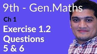 9th Class General Math Ch 1 lec 3 Exercise 12 Question no 5 amp 6Matric Part 1 Gen Math [upl. by Richer]