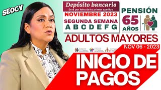 📅CALENDARIO de PAGOS PENSIÓN ADULTOS MAYORES💰DEPÓSITO de NOVIEMBRE 2023 FECHA Y LETRA ÚLTIMA HORA👴 [upl. by Acey]