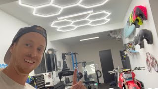 TRANSFORMED my garage Hexagon Light Install  Garage Lighting DIY [upl. by Roxanna]