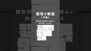 【間取り解説】中庭が心地よい！30坪3LDK 平屋の間取り shorts [upl. by Greene]