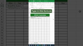 Create a 2024 Calendar in Excel Easy StepbyStep Tutorial [upl. by Edva]