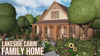 Bloxburg  Lakeside Cabin Family Home Speedbuild  Tutorial  Ellvoi [upl. by Aivlis]