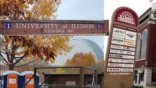 Peoria Charter University of Illinois at UrbanaChampaign bus stops ISR Armory Illinois Terminal [upl. by Steffie]