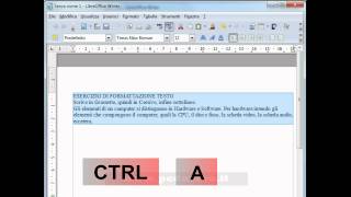 LibreOffice Writer  Esercizi pratici su come formattare testo anche da tastiera [upl. by Nniroc]