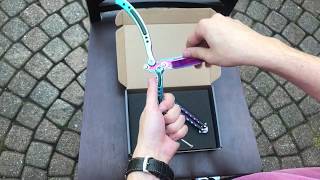 KnifeBox How To Use A Balisong Butterfly Knife Basics [upl. by Huberty]