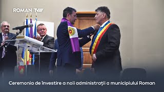 Ceremonia de învestire a noii administrații a municipiului Roman [upl. by Inglis]