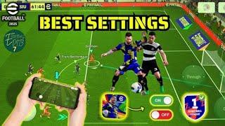 Best play settings in efootball 2025 mobile [upl. by Sayed977]