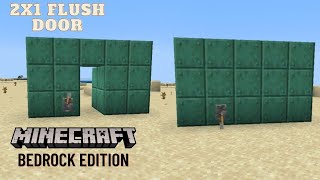 2x1 flush piston door Minecraft bedrock edition  item frame design and lever design [upl. by Aime]