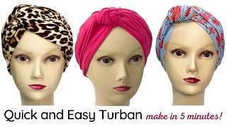 How to Make a Twisted Turban  Quick and Easy DIY Gift [upl. by Selec131]