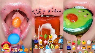 20 Minutes Satisfying ASMR Eating Emoji Food Challenge Compilation Mukbang 먹방 [upl. by Zalucki]