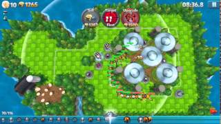 Tower Madness 2 43 Lost Temple Hard 4 Stars [upl. by Amaerd818]