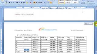 Comptabilité des sociétés S4 partie 21 quot Exercice 2 quot [upl. by Aseena]