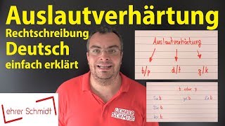 Auslautverhärtung dt  bp  gk  Deutsch  Rechtschreibung  Lehrerschmidt  einfach erklärt [upl. by Htide467]