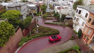 Worlds Most Crooked Road  Famous Lombard Street Ride San Francisco California [upl. by Arihk]