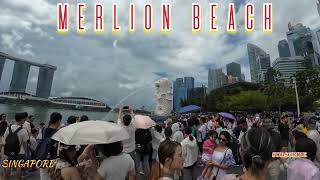 Merlion Park  Merlion Beach  Singapore  UniqueVisions99 [upl. by Bergwall]