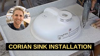 Corian Solid Surface Sink Installation How To Video [upl. by Anirdna521]