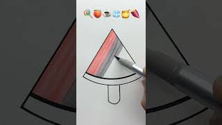 Satisfying creative painting 🍭🍑☕️🧊🍯🍠trendingshorts art drawing ytshorts viralshorts [upl. by Ahsied]