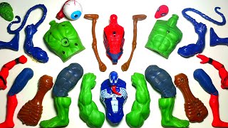 Avengers toys assemble superhero venom carnage vs spiderman vs sirenhead vs hulk smash [upl. by Aima]