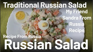 Traditional Russian SaladOriginal recipe of Russian Salad by My friend Sandra from Russiasalad [upl. by Enelloc]