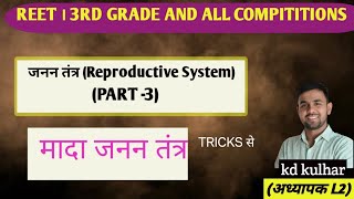 जनन तंत्र । मादा जनन तंत्र। Reproductive System PART 3 । BY kd kulhar। NCERT [upl. by Sirej249]