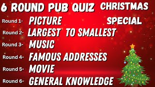 Pub Quiz  Christmas Special  6 Rounds of family friendly fun [upl. by Halullat]