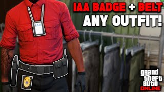 NEW How To Get The IAA Badge amp Belt On Any Outfit In GTA 5 Online [upl. by Notnil361]