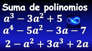 77 Suma de polinomios con exponentes MUY FÁCIL [upl. by Moyra]