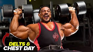 A Day with “The Beast” Roelly Winklaar  Chest and Shoulders Workout [upl. by Shirah]