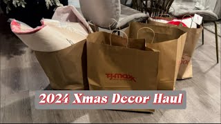 Christmas Decor Haul 2024 christmas christmasdecor HomeGoods TjMaxx Hobby Lobby Michael’s [upl. by Hsital]