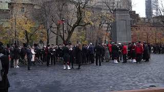 Remembrance Day Ceremonies At Montréal Cenotaph In Place du Canada Monday November 11 2024 Sony 002 [upl. by Notla]