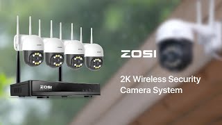 ZOSI 2K Wireless Security Camera System Add Instruction [upl. by Tjader]