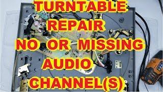 TROUBLESHOOT NOONE CHANNEL AUDIO WITH A TURNTABLE PIONEER PL115D [upl. by Claudine772]