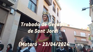 Trobada de Gegants de Sant Jordi  Mataró 2024  23042024 [upl. by Rodablas658]