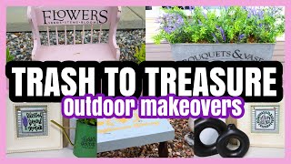 😮 TRASH TO TREASURE OUTDOOR MAKEOVERS  DIY THRIFT STORE DECOR [upl. by Siahc911]