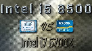 i5 8500 vs i7 6700K Benchmarks  Gaming Tests Review amp Comparison [upl. by Crofton]