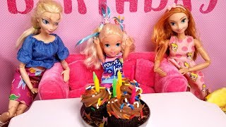 Elsas BIRTHDAY  Special guests  Elsa amp Anna toddlers  party  pinata  Barbie  cake  gifts [upl. by Klatt707]