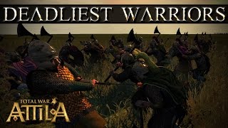 Total War Attilas Deadliest Warriors  Hetaireia Guards vs Elite Agathyrsi Warriors [upl. by Gearalt]