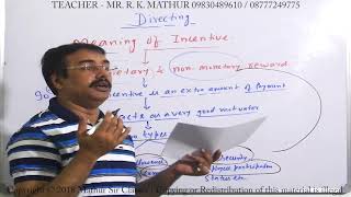 Definition of Incentive and its Points  Directing  Business Studies  Mathur Sir Classes [upl. by Epoh]