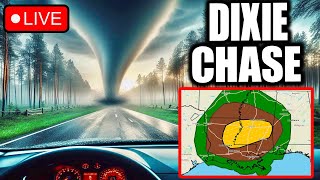 Live Storm Chaser  Tracking Down Strong Tornadoes In DIXIE ALLEY [upl. by Iruj]