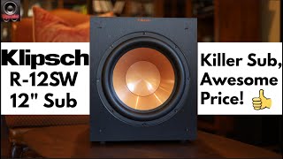 Klipsch Reference R12SW Subwoofer Review  Strong Output Great Price [upl. by Oluas93]