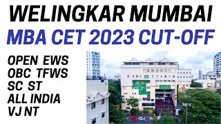 Welingkar Mumbai MBA CET 2023 Cutoff  Categorywise MBA CET Cutoff for getting into Welingkar MBA [upl. by Dnalyaw]