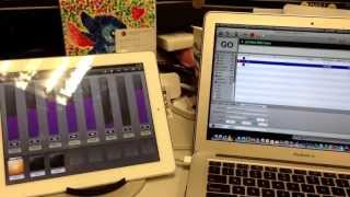 Luminair iPad lighting console controlled by QLab through MSC command using MIDI over LAN [upl. by Evot]