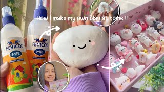 ✨How I make my own diy AIR DRY CLAY at home Basic tutorial  small tips aka cold porcelain clay [upl. by Abbie996]