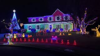 2020 Linglestown Lights quotWizards in Winterquot by TransSiberian Orchestra Christmas Lightshow [upl. by Orenid]