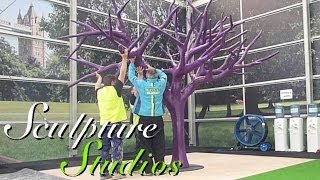 Purple Olympic Tree by Sculpture Studios [upl. by Assenar]