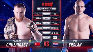 KSW Free Fight Ibragim Chuzhigaev vs Ivan Erslan [upl. by Yecaj]